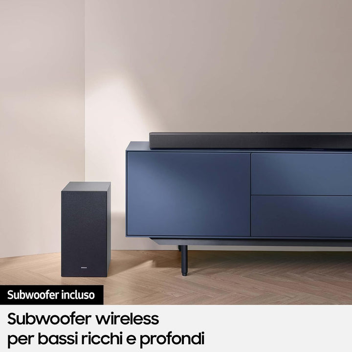 SAMSUNG Soundbar HW-C430/ZF C-Serie, 3 Lautsprecher, Subwoofer inklusive, 2.1-Kanal-Audio, Adaptive