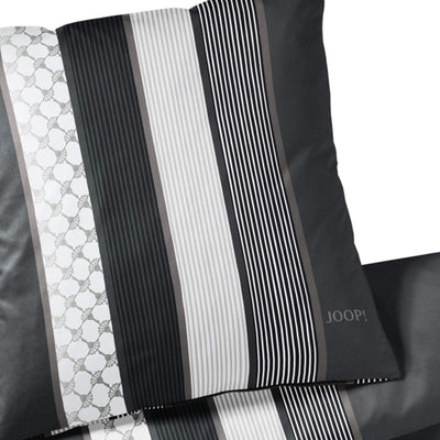 Joop! Bettwäsche Cornflower Stripes 4069 | 99 deep Stone - 200 x 220 200x220 cm + 2 x 80x80 cm Grau,