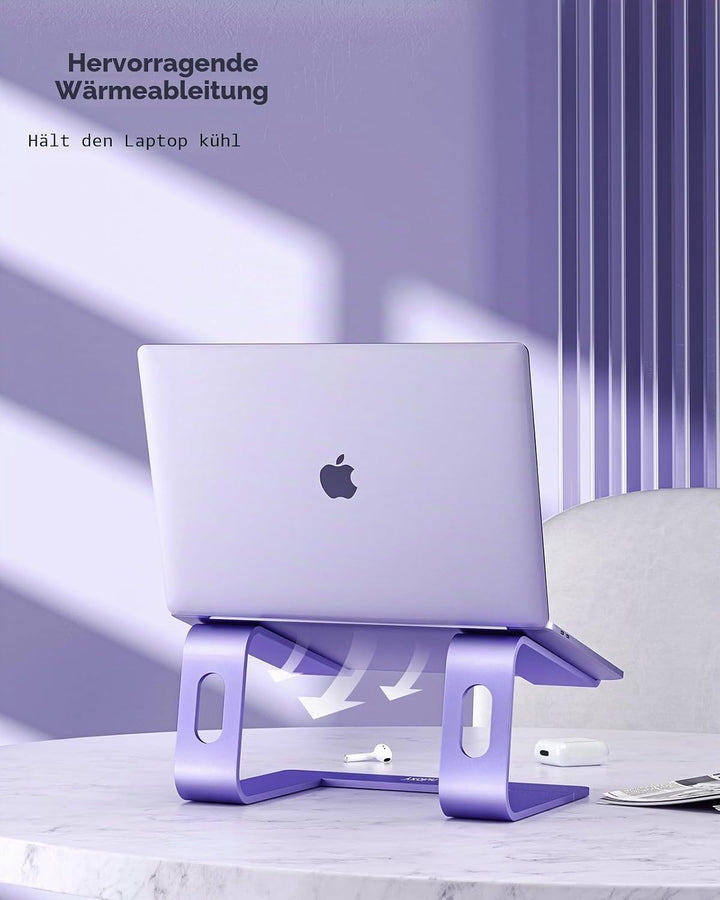 Nulaxy ergonomischer Laptop-Ständer aus Aluminium, abnehmbare Erhöhung für Laptops mit Einer Grösse
