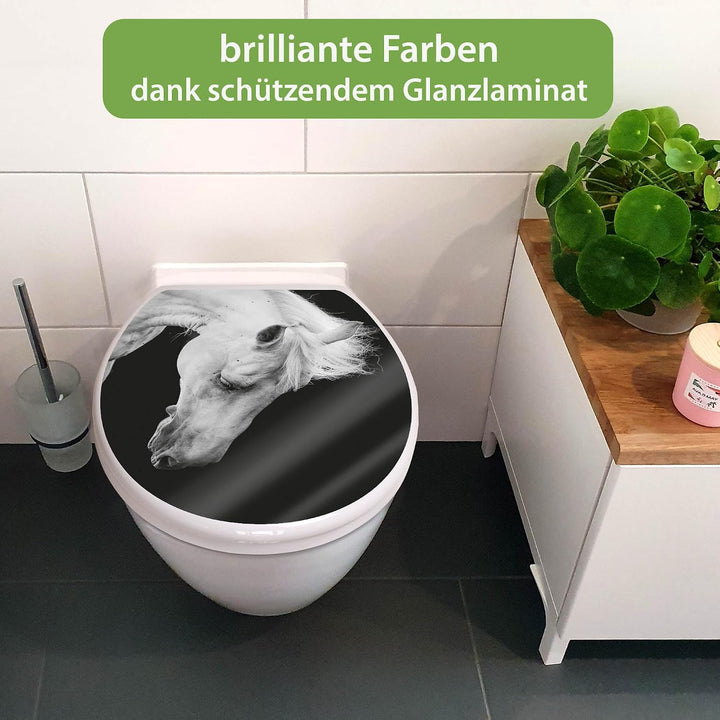 banjado Toilettendeckel mit Absenkautomatik 44,5x37cm - Soft Close Toilettensitz - WC Sitz mit Absen