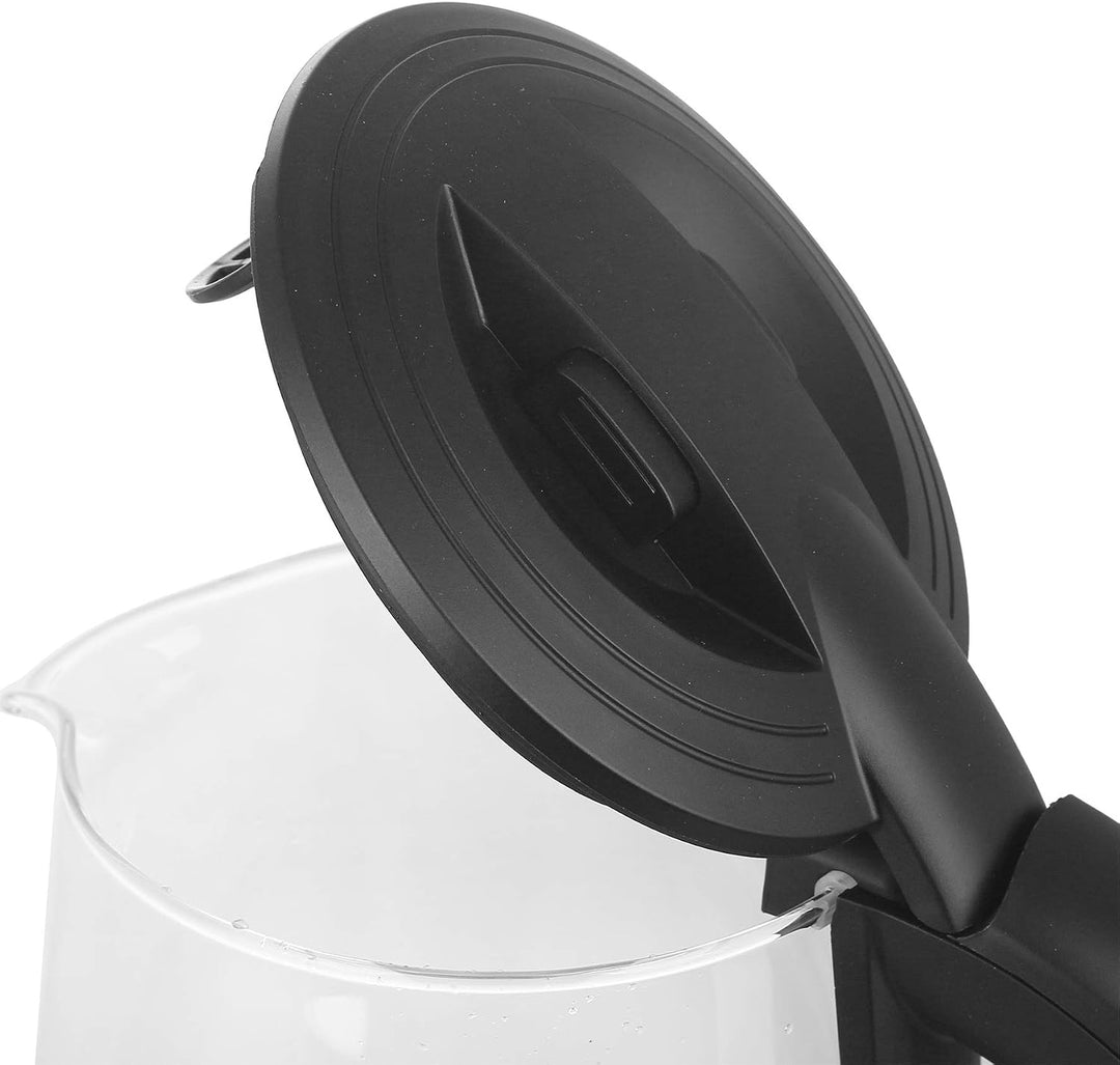 Emerio WK-123131, Glas Wasserkocher 1.7L, BPA frei, bestes Borosilikatglas, 2200 Watt, schöne blaue