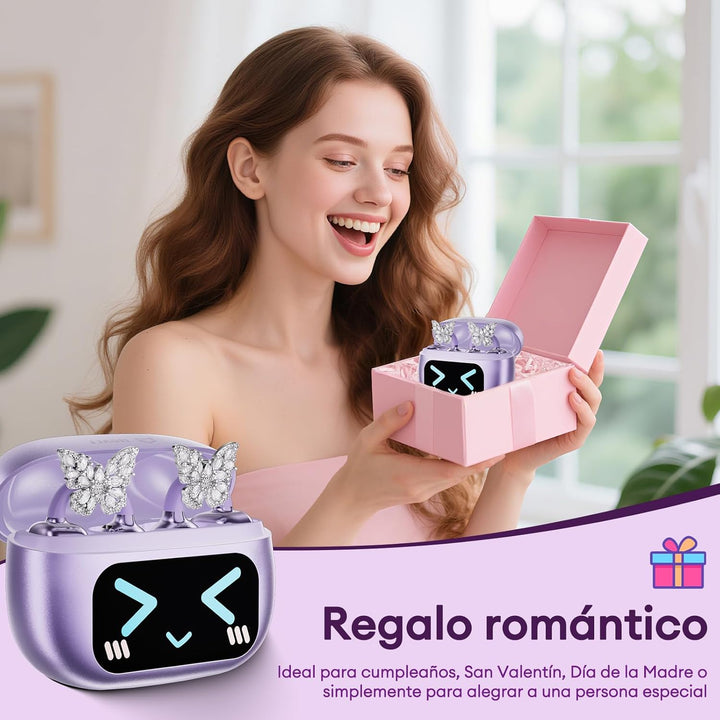 Schmuck Ohrringe Clip On Kopfhörer Mit Touchscreen,Open Ear Kopfhörer Kabellos Bluetooth 5.4,Kabello