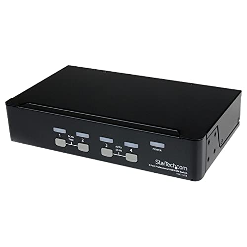 StarTech.com 4 Port VGA USB KVM Switch mit Hub - VGA KVM Umschalter für 4 PC&