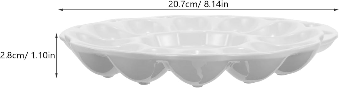Cabilock Eierplatte Keramik Für Gefüllte Eier Servierteller Für Osterfeiern Praktischer Eierhalter F