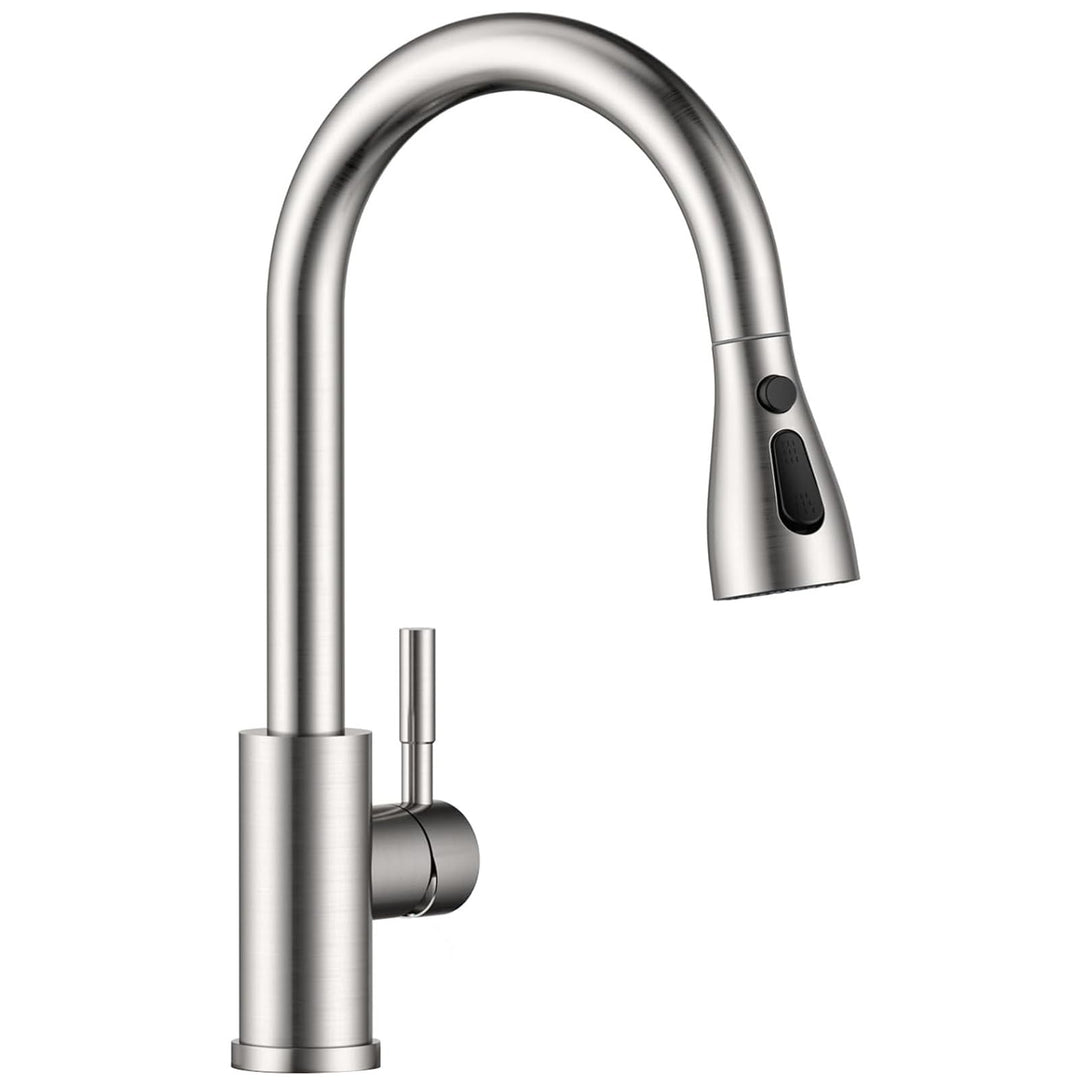 APPASO Wasserhahn Küche, Hochdruck Küchenarmatur mit Brause, Mischbatterie Küche mit 3 Strahlarten,