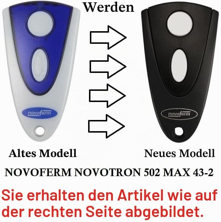 NOVOFERM- Fernbedienung NOVOTRON 502 Frequenz 433.92 MHz, 2 Kanäle - NEUE version =