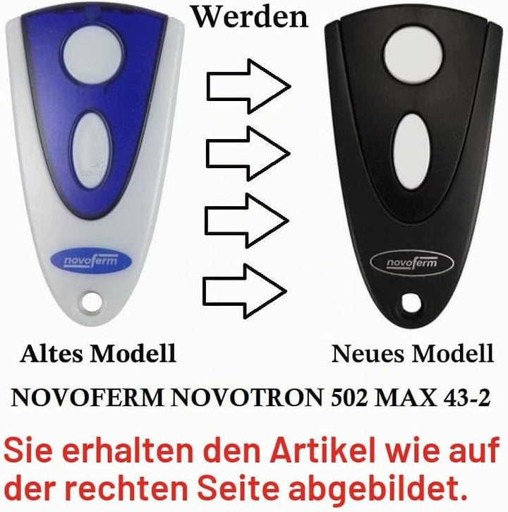 NOVOFERM- Fernbedienung NOVOTRON 502 Frequenz 433.92 MHz, 2 Kanäle - NEUE version =