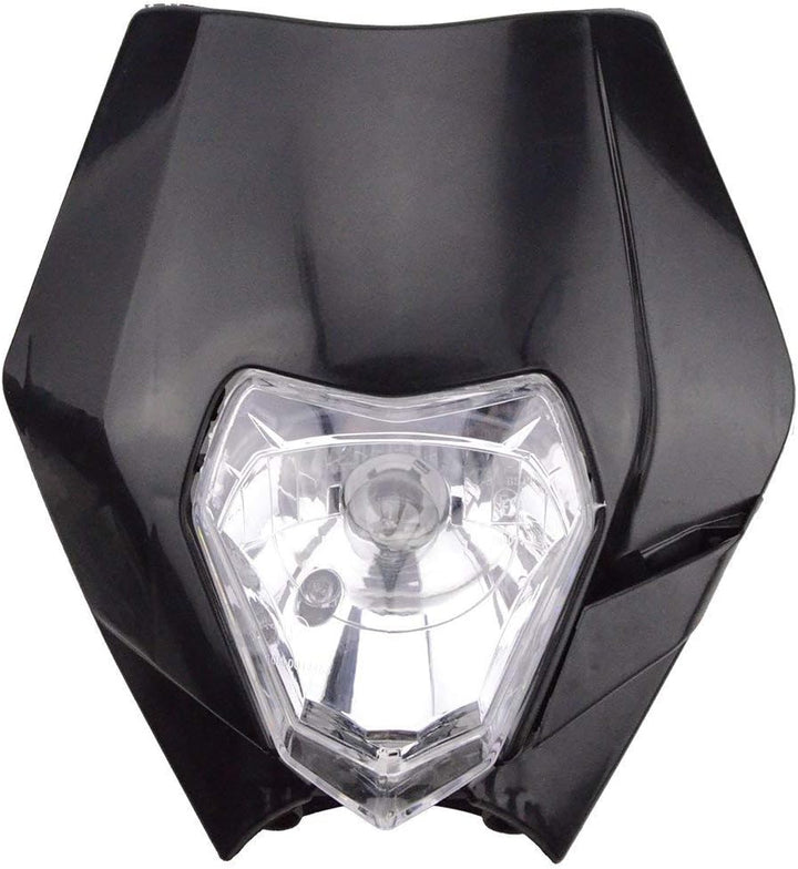 GOOFIT schwarz 12V 35W Scheinwerfer Frontscheinwerfer Lichtmaske mit Front Verkleidung Ersatz für Mo