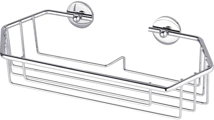 Tesa baath Plus Duschgelhalter und Shampoohalter (27cm breit, verchromt, inkl. Klebelösung, 77mm x 2