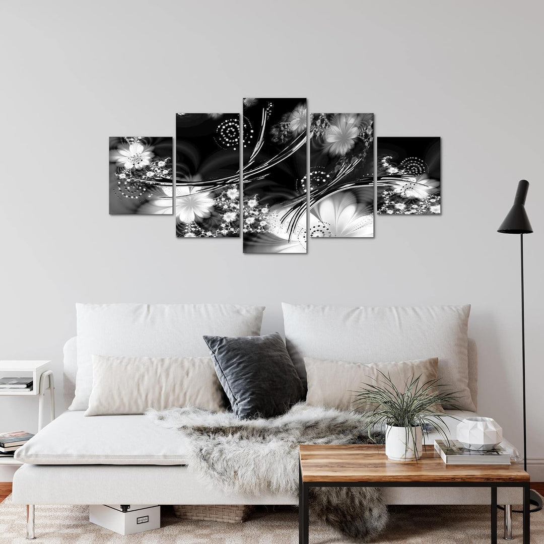 Runa Art Wandbilder Abstrakt 5 Teilig Bild auf Vlies Leinwand Deko Wohnzimmer Schlafzimmer Ornamente