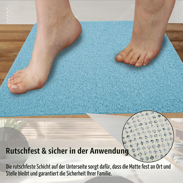 Antirutschmatte Dusche 60x60 cm, Weich Komfort, Duschmatte rutschfest, Antibakterielle Badematte mit