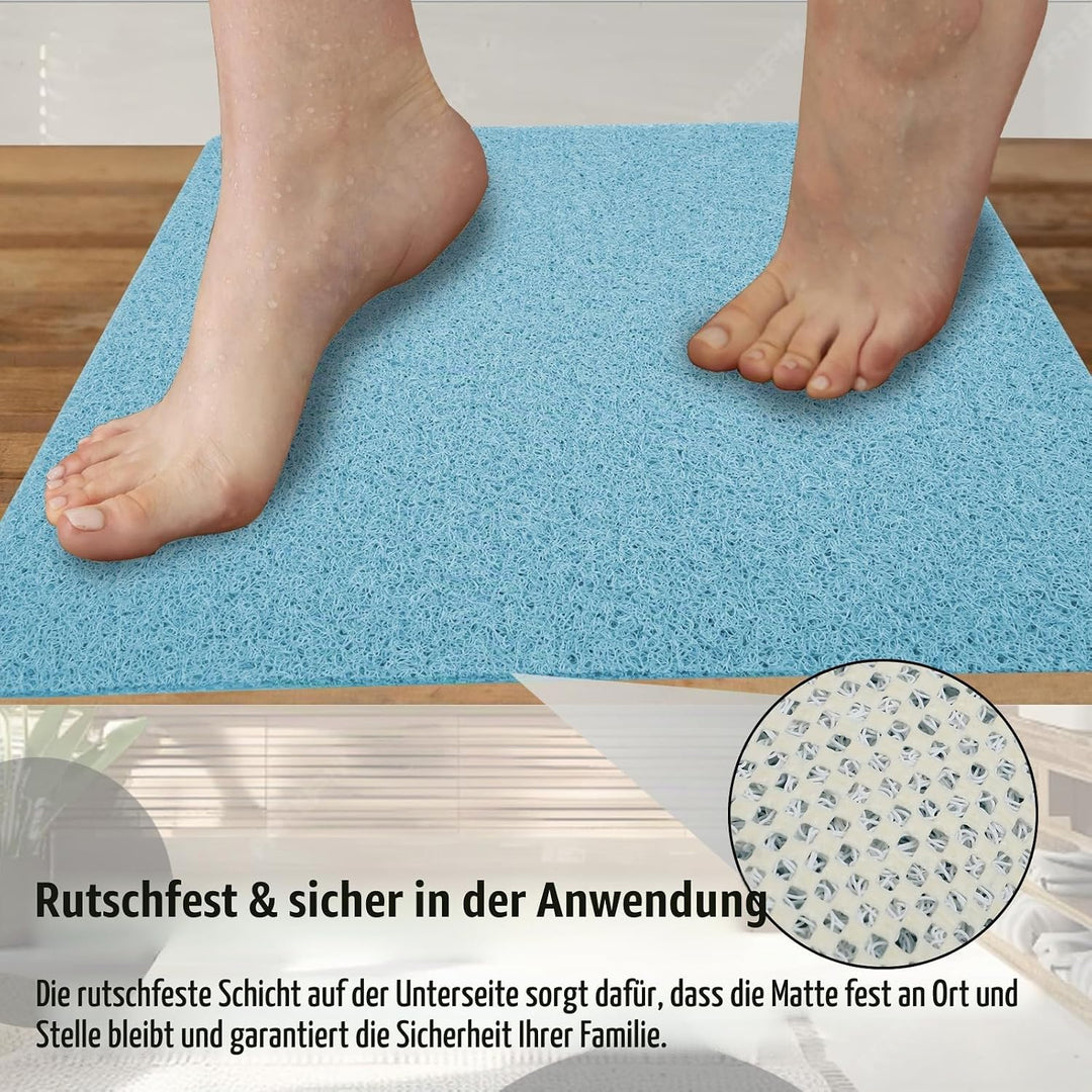 Antirutschmatte Dusche 60x60 cm, Weich Komfort, Duschmatte rutschfest, Antibakterielle Badematte mit