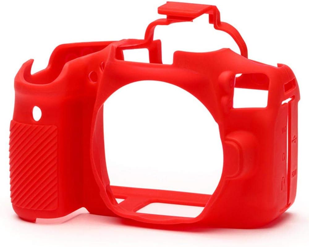 easyCover - Silikon Kameratasche - Schutz für Ihre Kamera - Canon 90D - Rot