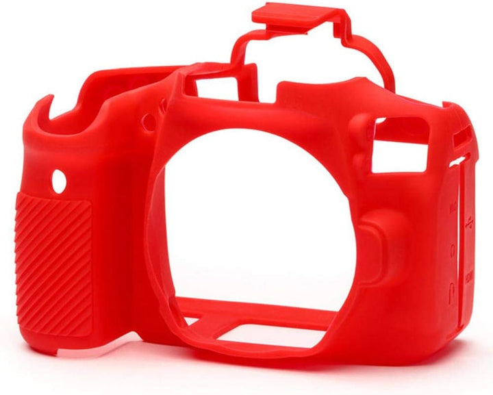 easyCover - Silikon Kameratasche - Schutz für Ihre Kamera - Canon 90D - Rot