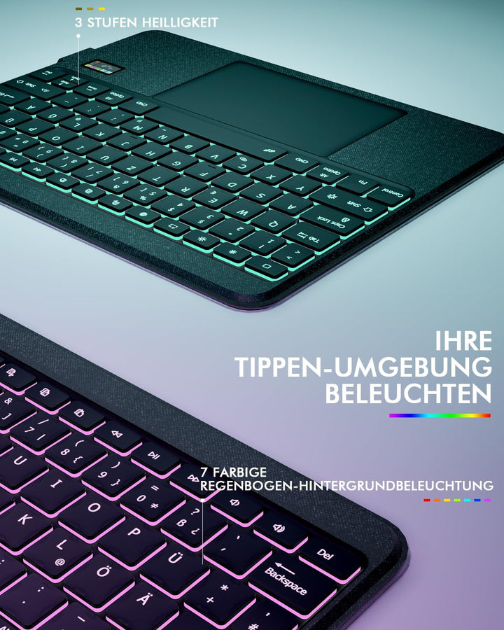 Doohoeek Tastatur Hülle mit LCD-Display für iPad Pro 13 Zoll 2025(M5)/2024(M4), Abnehmbare Bluetooth