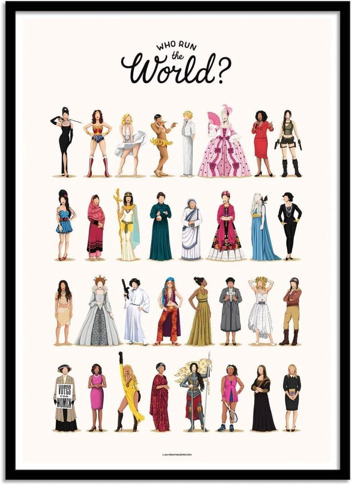 Wall Editions Art-Poster - Run The World - Nour Tohme