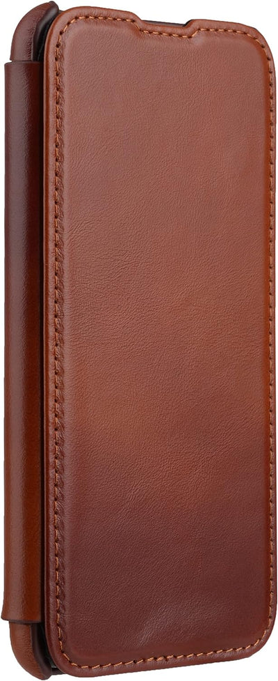 STILGUT Book Case kompatibel mit Google Pixel 4a 4G Hülle aus Leder zum Klappen, Klapphülle, Handyhü