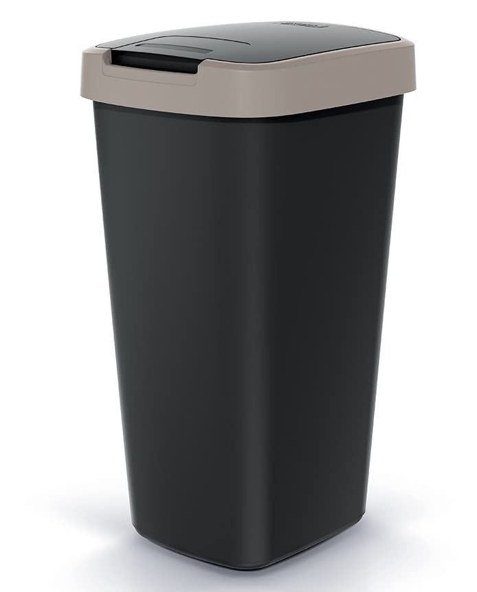 BirnePower Mülleimer Müllbehälter Abfalleimer Biomülleimer mit Deckel Abfallsammler Mülltonne 53 x 2