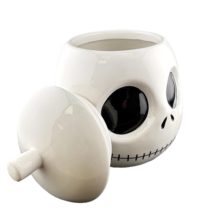 Disney Before Christmas Keksdose Jack Skellington weiss/schwarz, bedruckt, aus Keramik., Mehrfarbig,