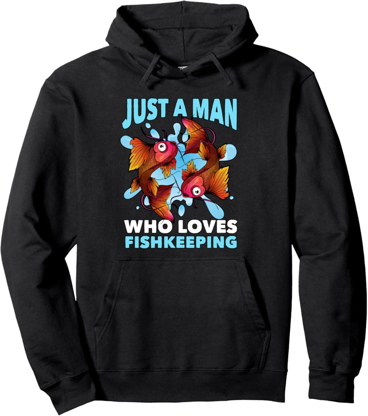 Herren Nur ein Mann Aquaristik Fischhaltung Fische Aquarium Pullover Hoodie