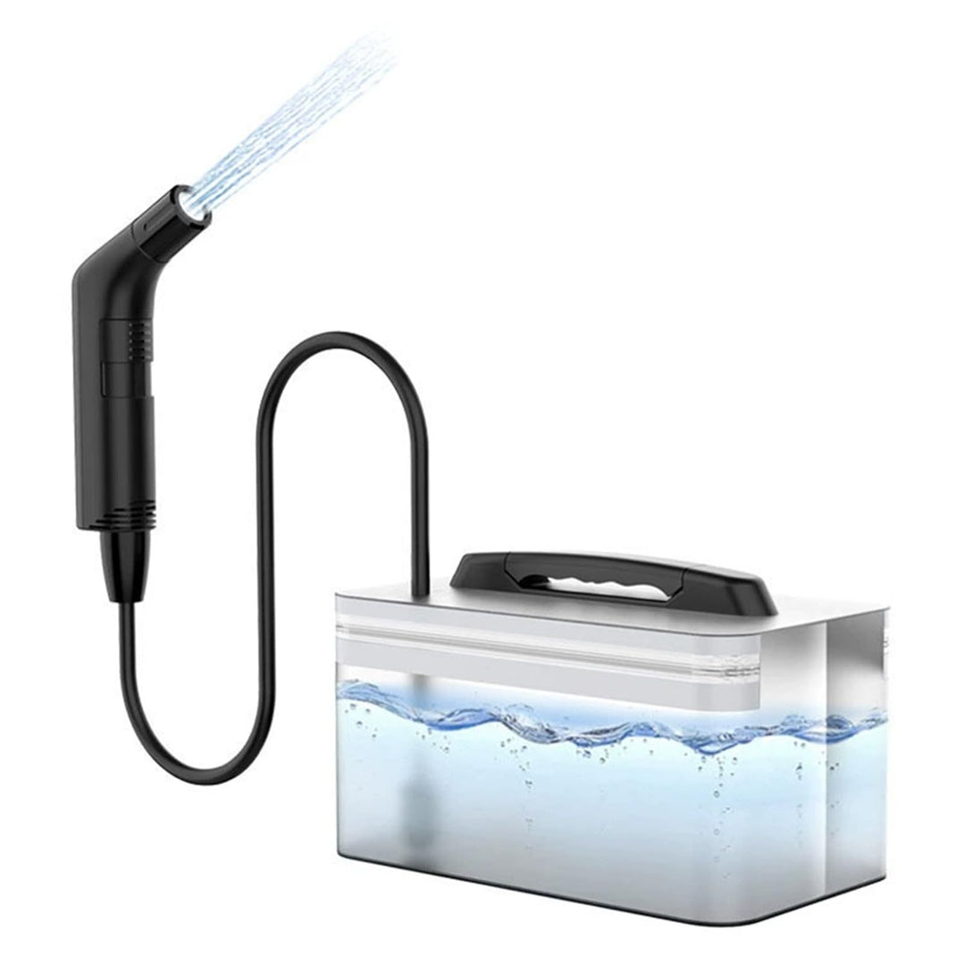 Reise Bidet Elektrisch, 2,3 L Wiederaufladbares Portable Bidet, Popodusche mit 1,2 m Filterwasserlei