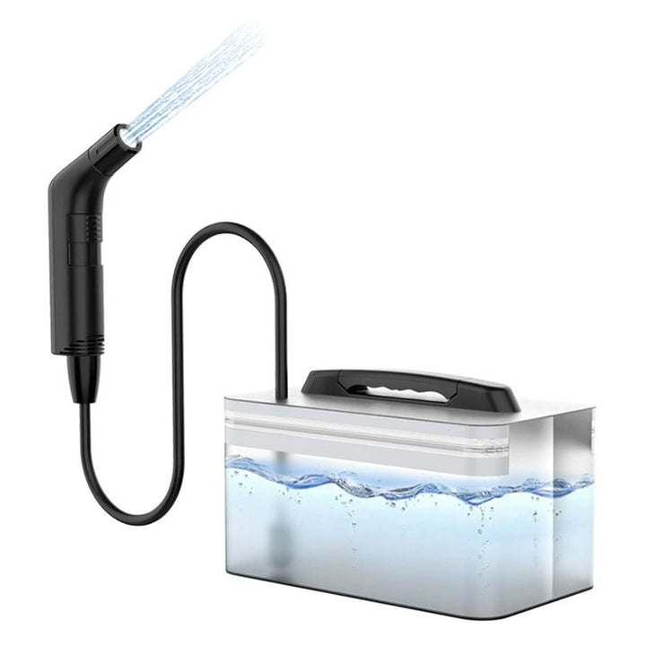 Reise Bidet Elektrisch, 2,3 L Wiederaufladbares Portable Bidet, Popodusche mit 1,2 m Filterwasserlei