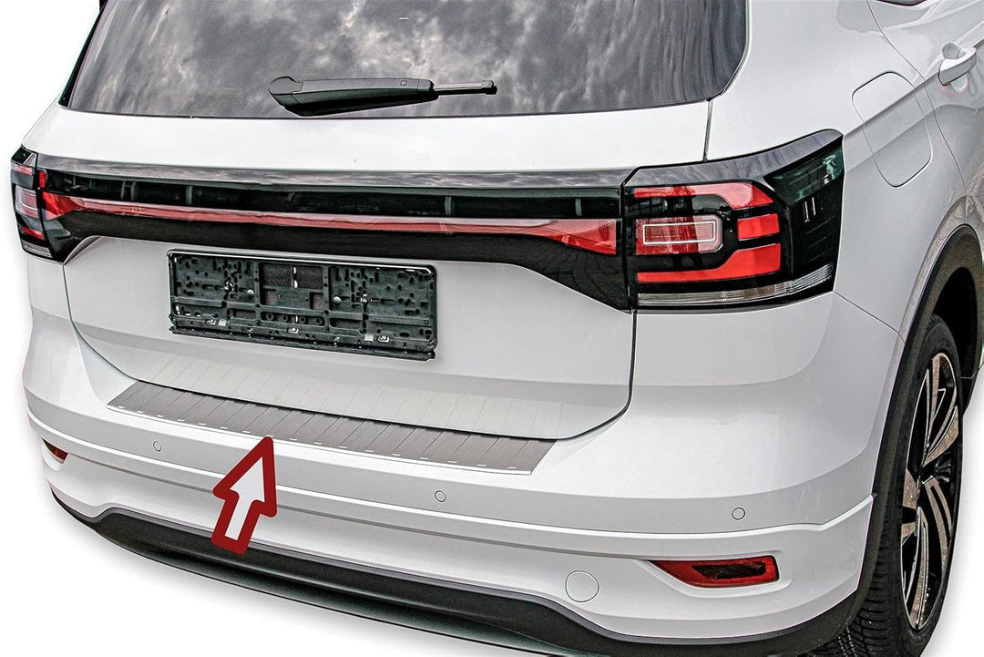 Ladekantenschutz Edelstahl MATT kompatibel für VW T-Cross | BJ ab 2018 | mit Abkantung | premium Qua
