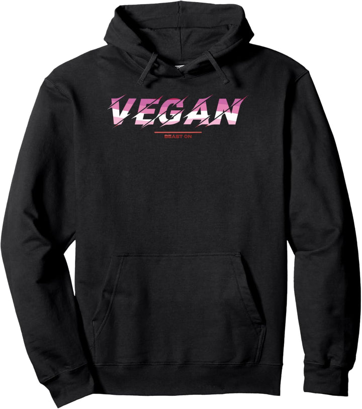 Vegan in Lipstick-Lesbian LGBTQIA+ Gym Fitness Motivation Pullover Hoodie