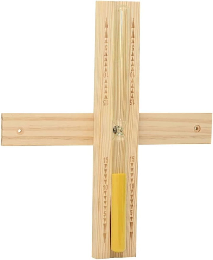 Sauna Zubehör Set 4 pcs Braun massives Kiefernholz Hanf 4L Eimer Schöpfkelle Thermo Hygrometer Sandu