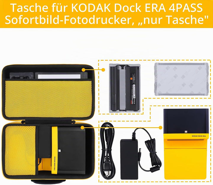 Khanka Ersatz-Hartschalenkoffer für Kodak Dock ERA 4PASS Sofortbilddrucker (4x6 Zoll), nur Koffer (s