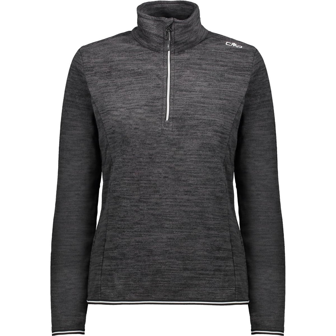 CMP Damen Arctic Fleece-Pullover für Damen Sweater 40 Schwarze Mel., 40 Schwarze Mel.
