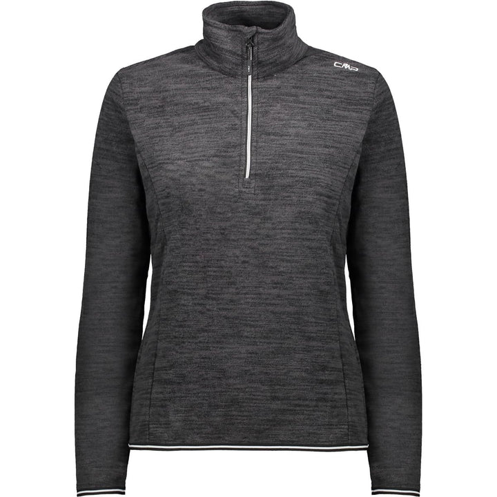 CMP Damen Arctic Fleece-Pullover für Damen Sweater 40 Schwarze Mel., 40 Schwarze Mel.
