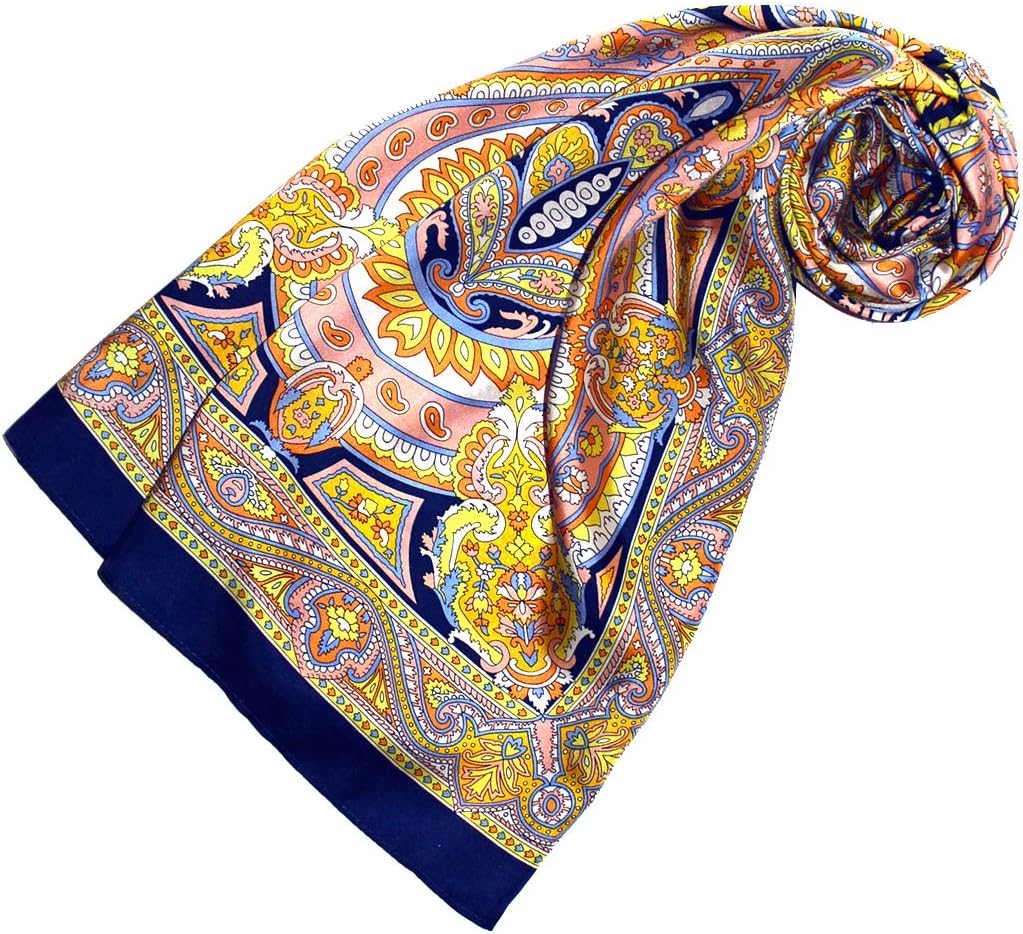 Lorenzo Cana Herren Seidenschal aufwändig bedrucktes Paisleymuster Schal 100% Seide 50 cm x 170 cm h