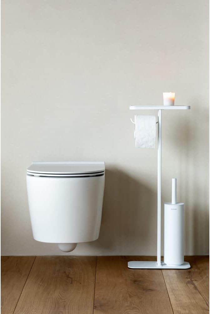 Brabantia - Mindset Toilettenbutler - Badezimmerregal, Klopapierhalter & Hygienische Toilettenbürste