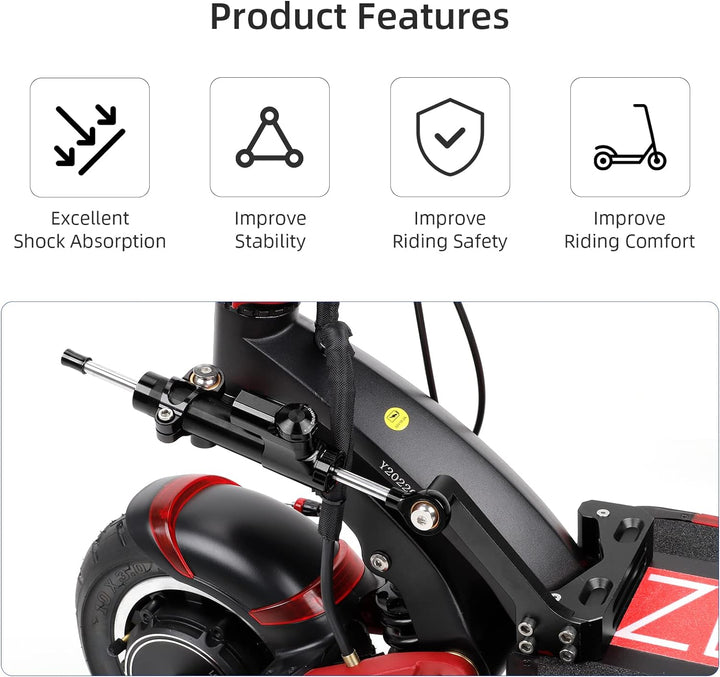 ulip Lenkungsdämpfer Set für Speedual Zero 10 x 10 Zoll Dämpfungslineal Stabilisator Zubehör Elektro