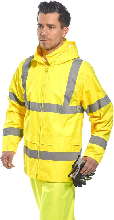 Portwest H440 Herren Leichte Wasserdichte Hi-Vis Regenjacke Gelb 4X-Large, Gelb 4X-Large