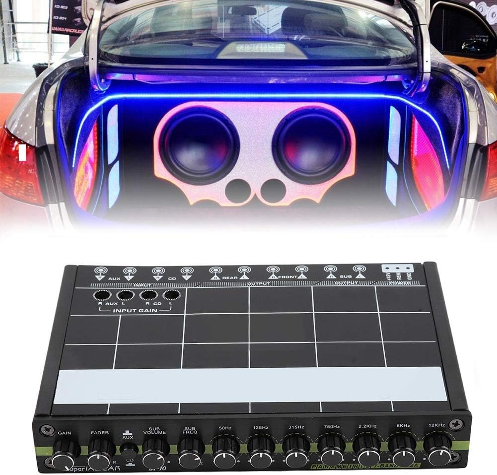 Car Audio Equalizer, Fydun 1 Stücke Auto Audio Stereo EQ Equalizer mit 7 Band