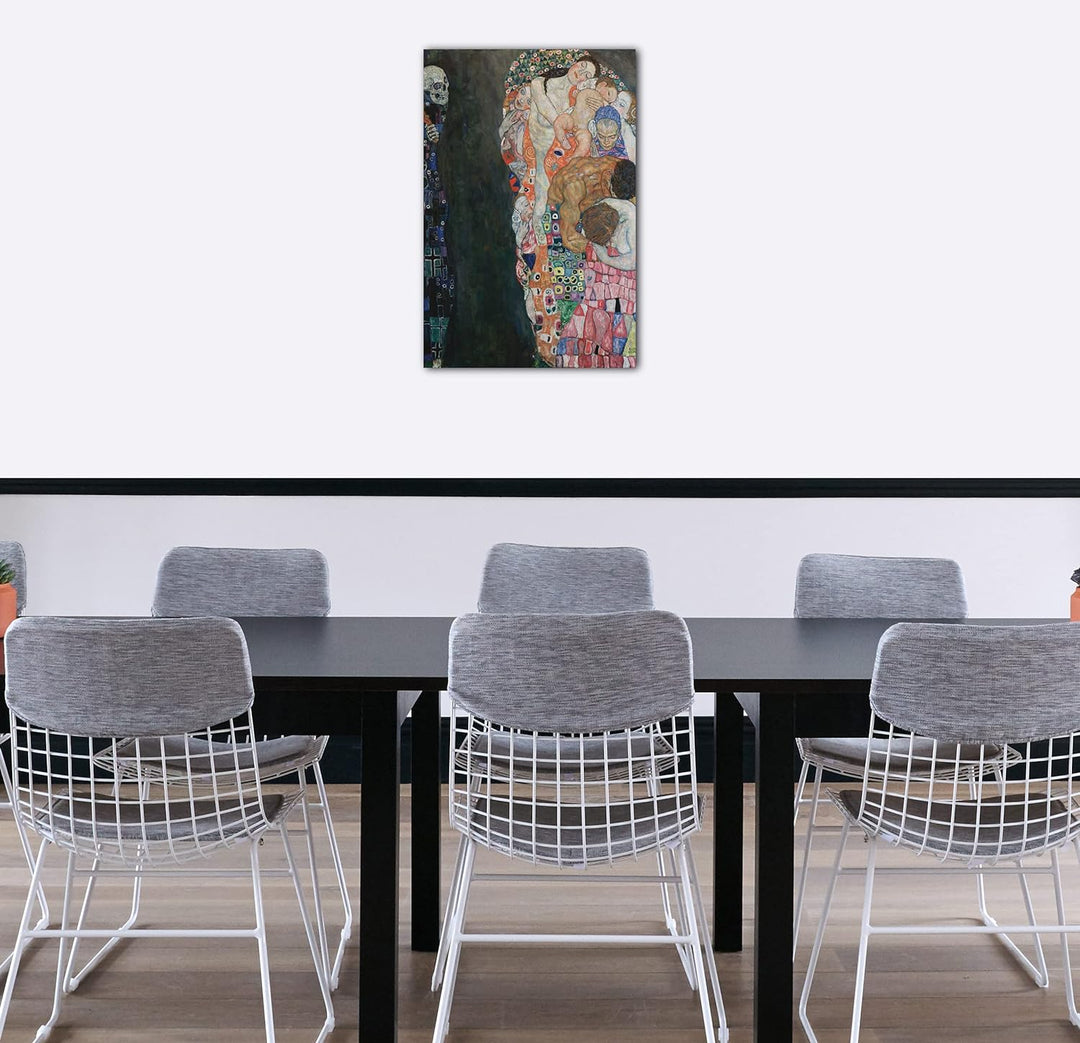 Printed Paintings Leinwand (60x80cm): Gustav Klimt - Tod und Leben (1908-1915) 60x80 cm, 60x80 cm