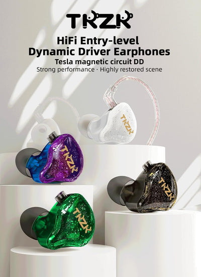 keephifi TKZK TK01 In-Ear-Kopfhörer, kabelgebunden, Super-Bass-Kopfhörer mit verbessertem Kabel, 1D-