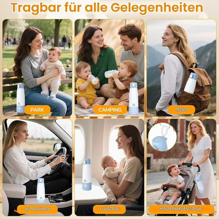 BEBOAN Tragbarer Flaschenwärmer Baby für unterwegs 12 Unzen grosse Kapazität, USB-C mit 55W Ladegerä