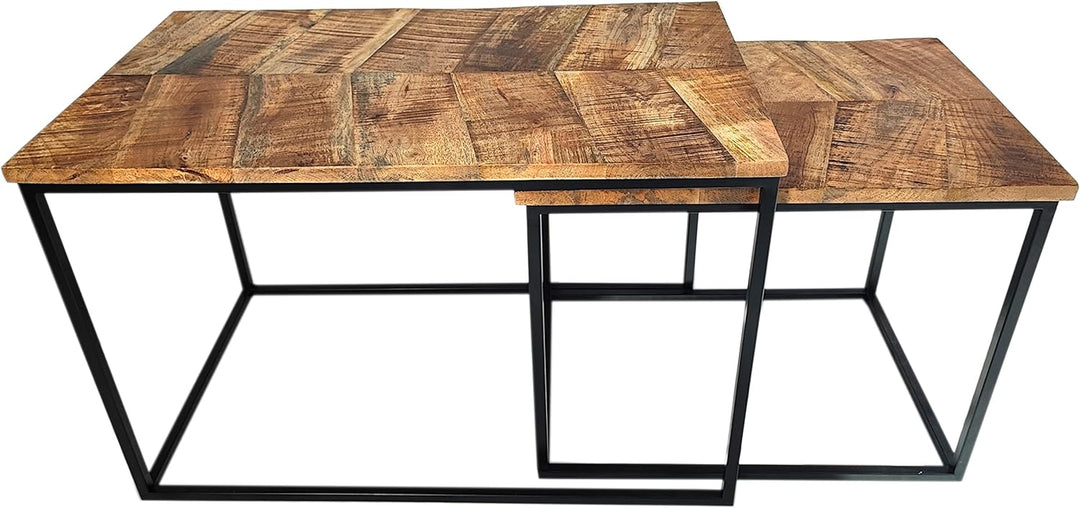 DARO DEKO Mango Holz Tisch rechteckig - 76,5 x 43,5 x 50 cm 77 x 44 x 50 cm, 77 x 44 x 50 cm