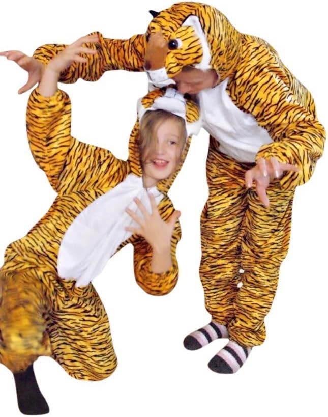 Ikumaal Tiger-Kostüm, An28 M-L, für Erwachsen-e Männer Frau-en, Wild-Katze Katzen Kostüm-e Fasching