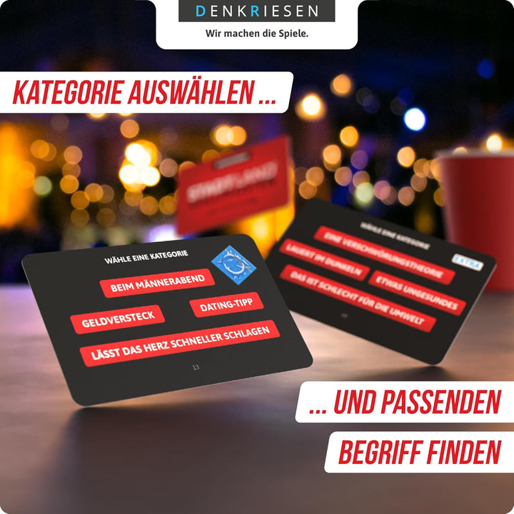 DENKRIESEN - Stadt Land Vollpfosten® – Das Kartenspiel - Rotlicht Edition - 'Jetzt wird's dreckig.'