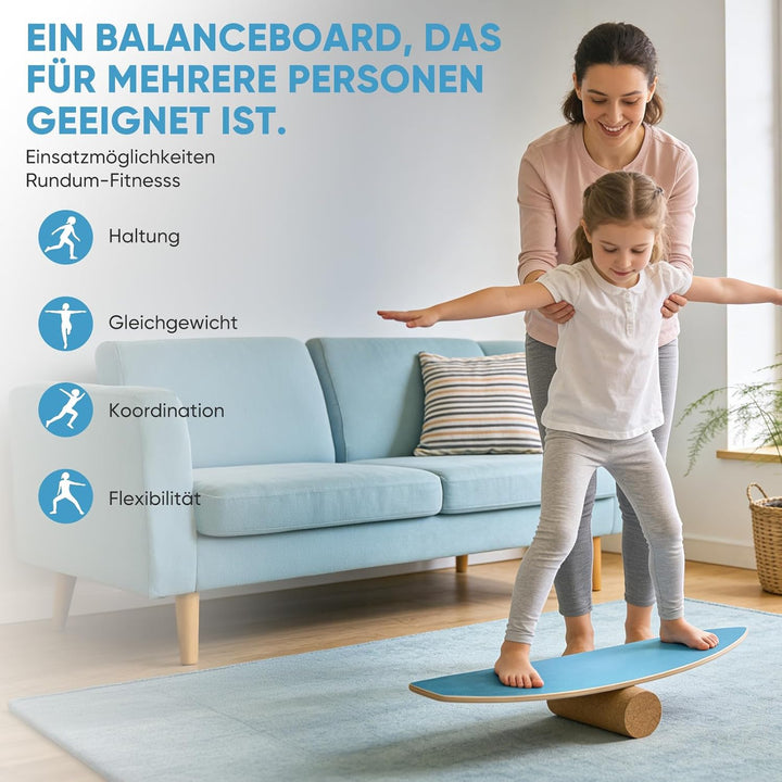 Surf Balance Board, Balance Board Erwachsene Maximale Belastung 200 kg, Holz Balanceboards für Core