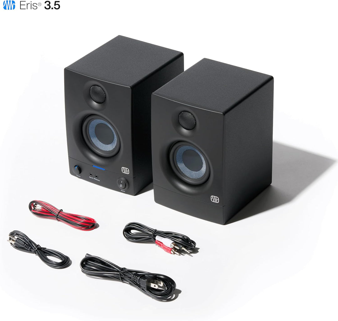 PreSonus Eris 3.5 Gen 2 – 3,5" Desktop-Aktivlautsprecher für Multimedia, Gaming und Musikproduktion