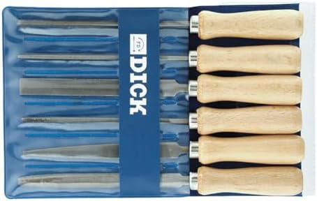 F. DICK Schlüsselfeilensatz 6tlg. 100 mm (Feilen für allgemeine Arbeiten, Hieb 2, Stahl, Eisen, NE-M