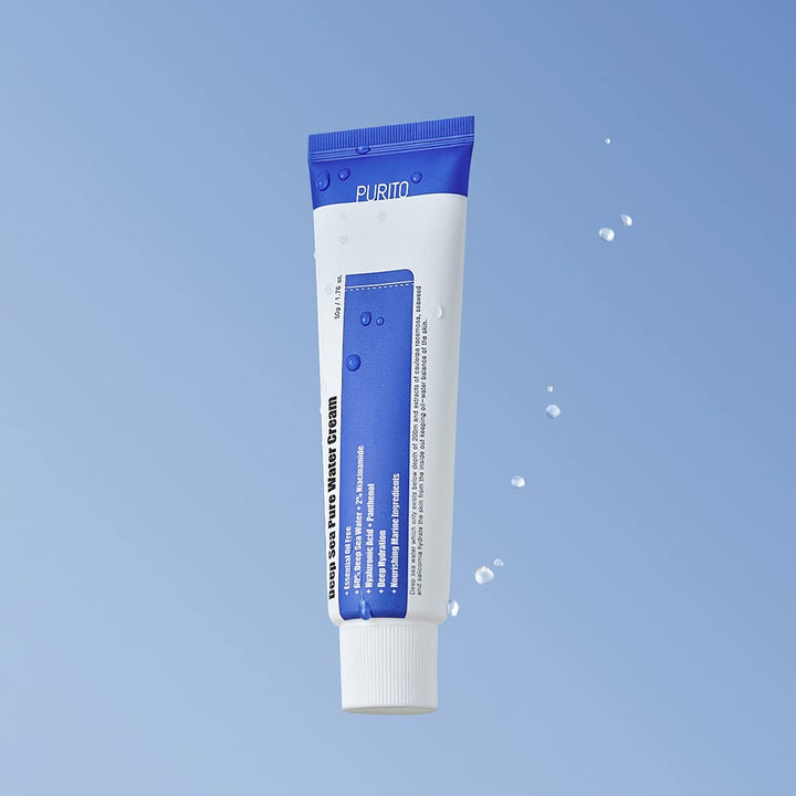 PURITO ÄTHERISCHE ÖLFREIE TIEFSEER PURE WASSER CREME 50g 1.7fl.oz, Feuchtigkeitscreme für Gesicht, G