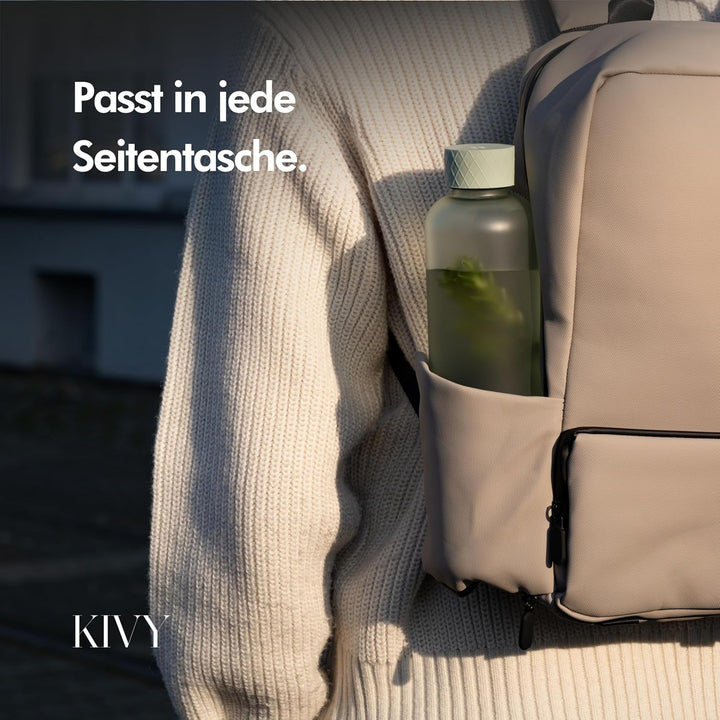 KIVY Trinkflasche 650ml [BPA FREI] Auslaufsicher &amp; Spülmaschinenfest - Wasserflasche für Kinder &amp; Er