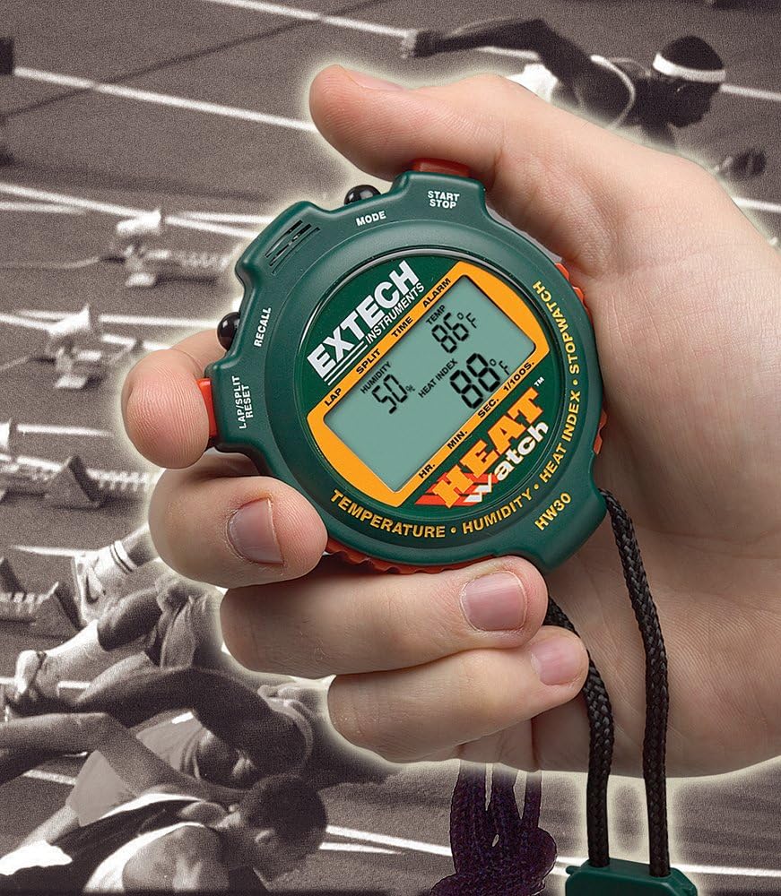 Extech Feuchte/Temperatur-Stoppuhr, 1 Stück, HW30 HW30 HeatWatch Feuchtigkeit/Temperatur Stoppuhr, H
