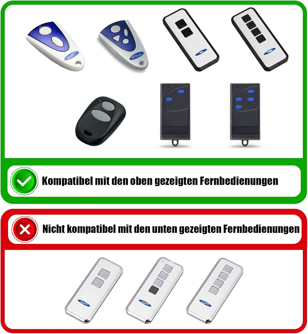 Garagentor Fernbedienung Ersatz für Novoferm Handsender kompatibel mit Novotron 502 MAX43-2, Novotro